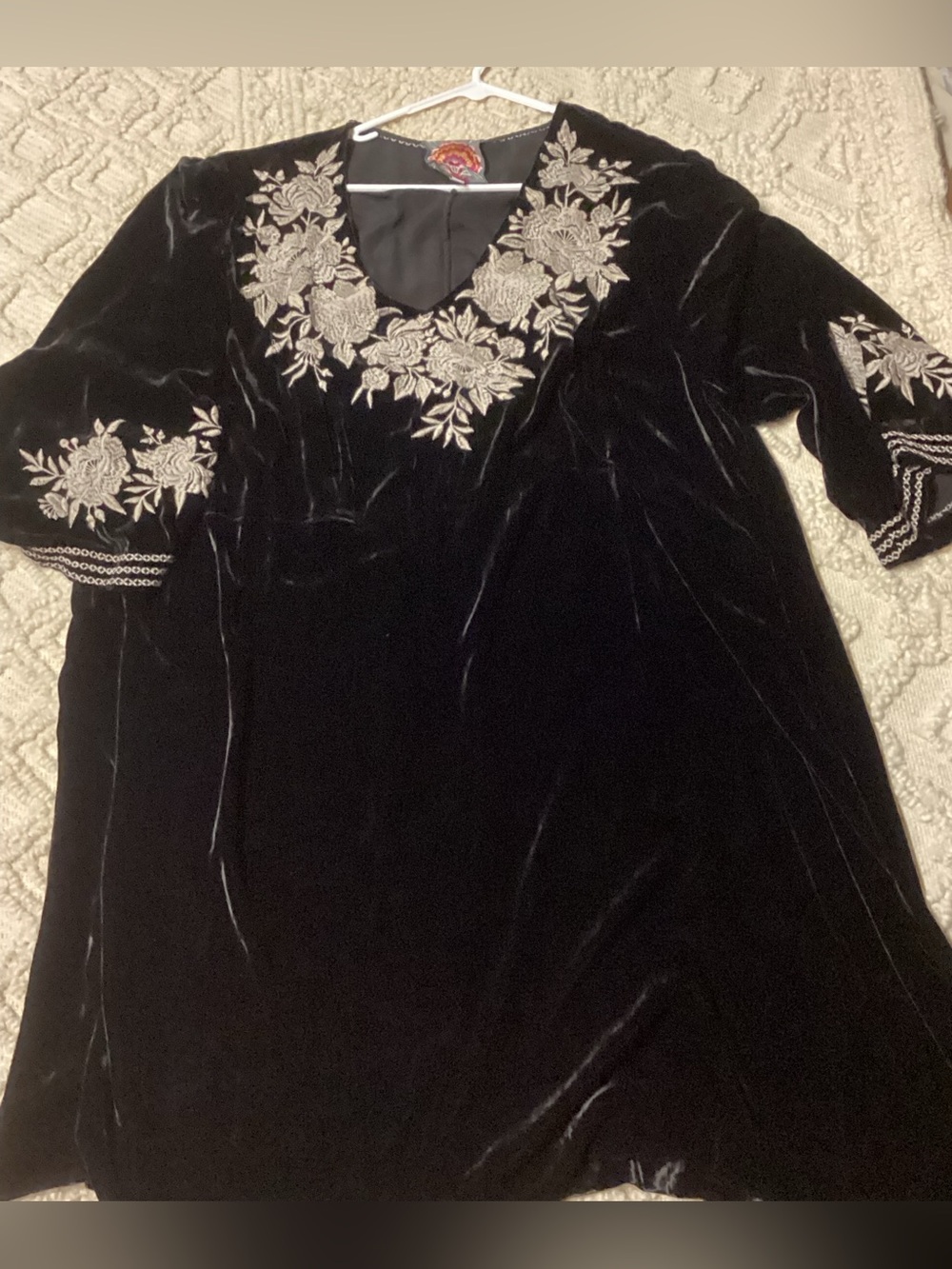 Johny Was black velvet dress, 2x